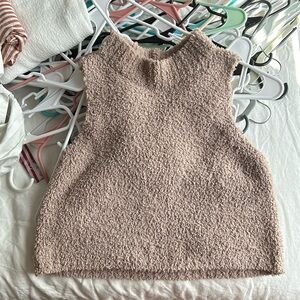 Fuzzy sweater vest